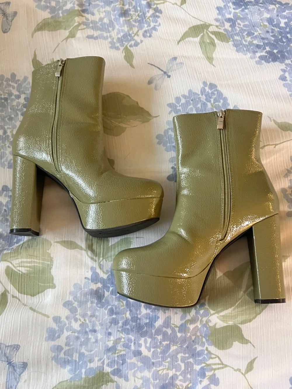 Green disco boots